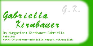 gabriella kirnbauer business card